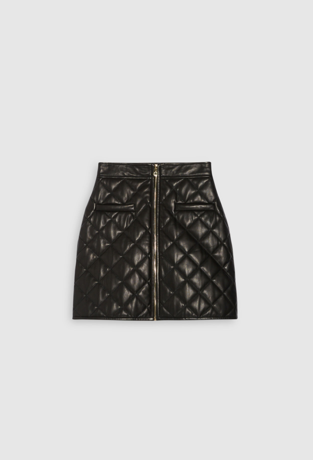 Jupe matelassée cuir