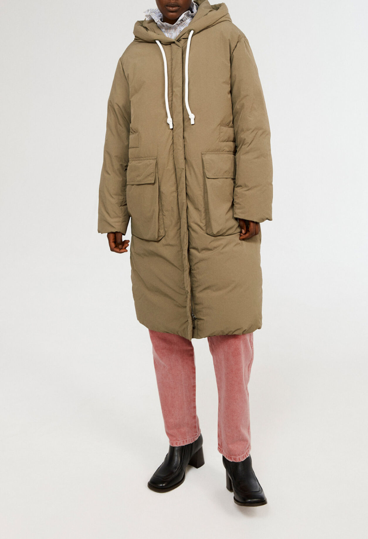 Responsible down-filled long parka