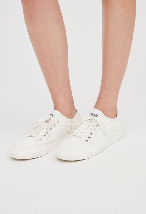 Ecru canvas trainers