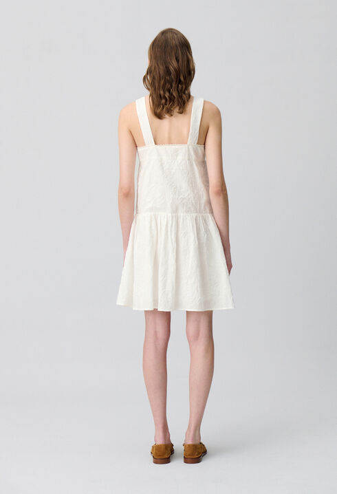 Robe courte buste brodé