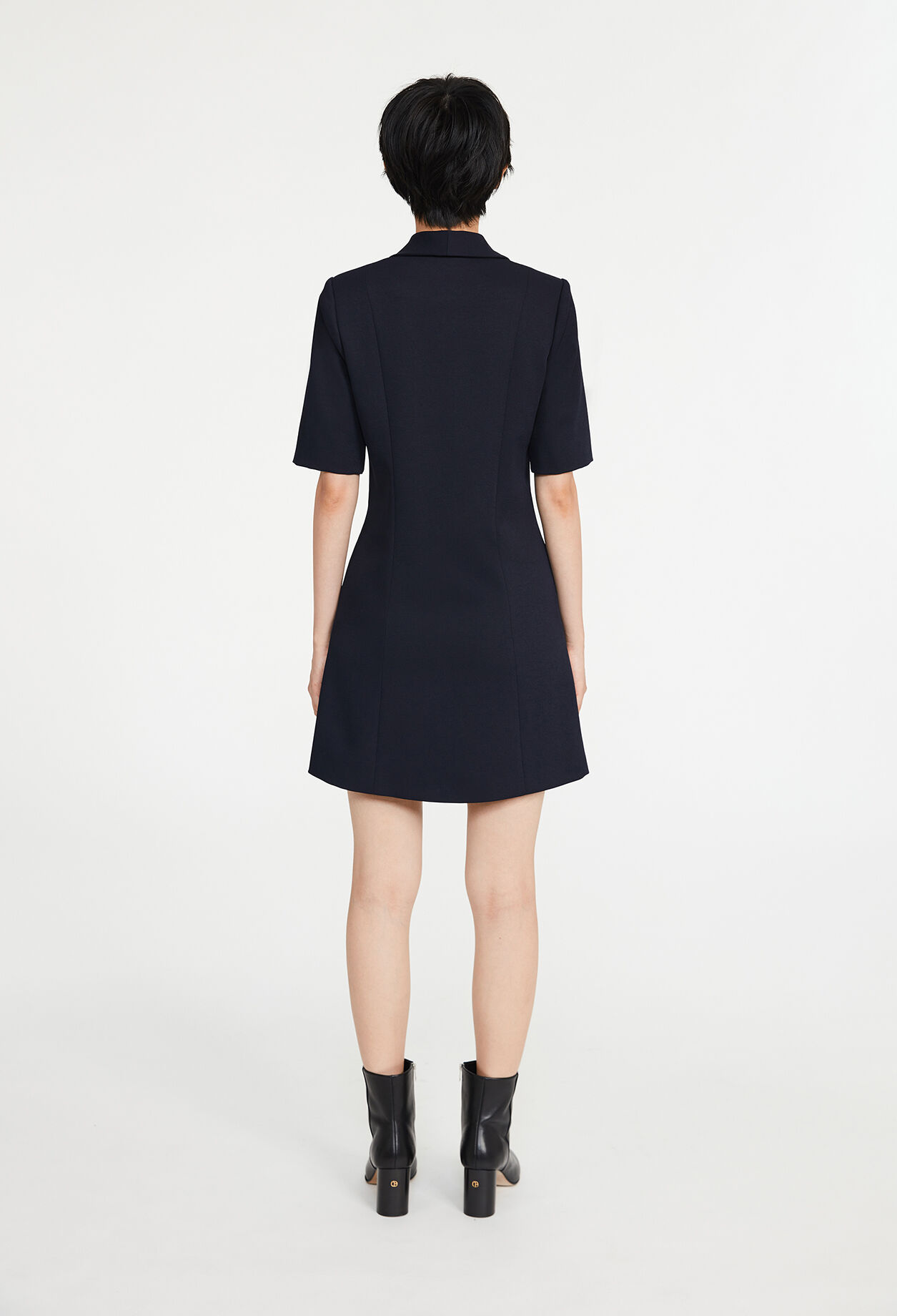 Navy wrap dress