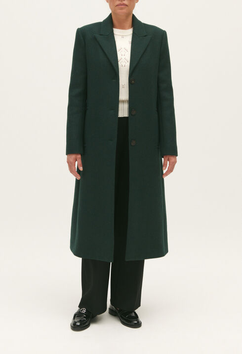 Mid-length straight coat