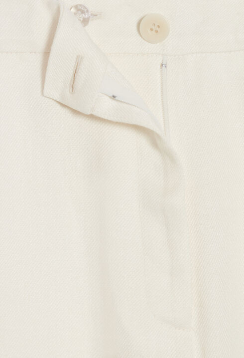Linen blend suit trousers
