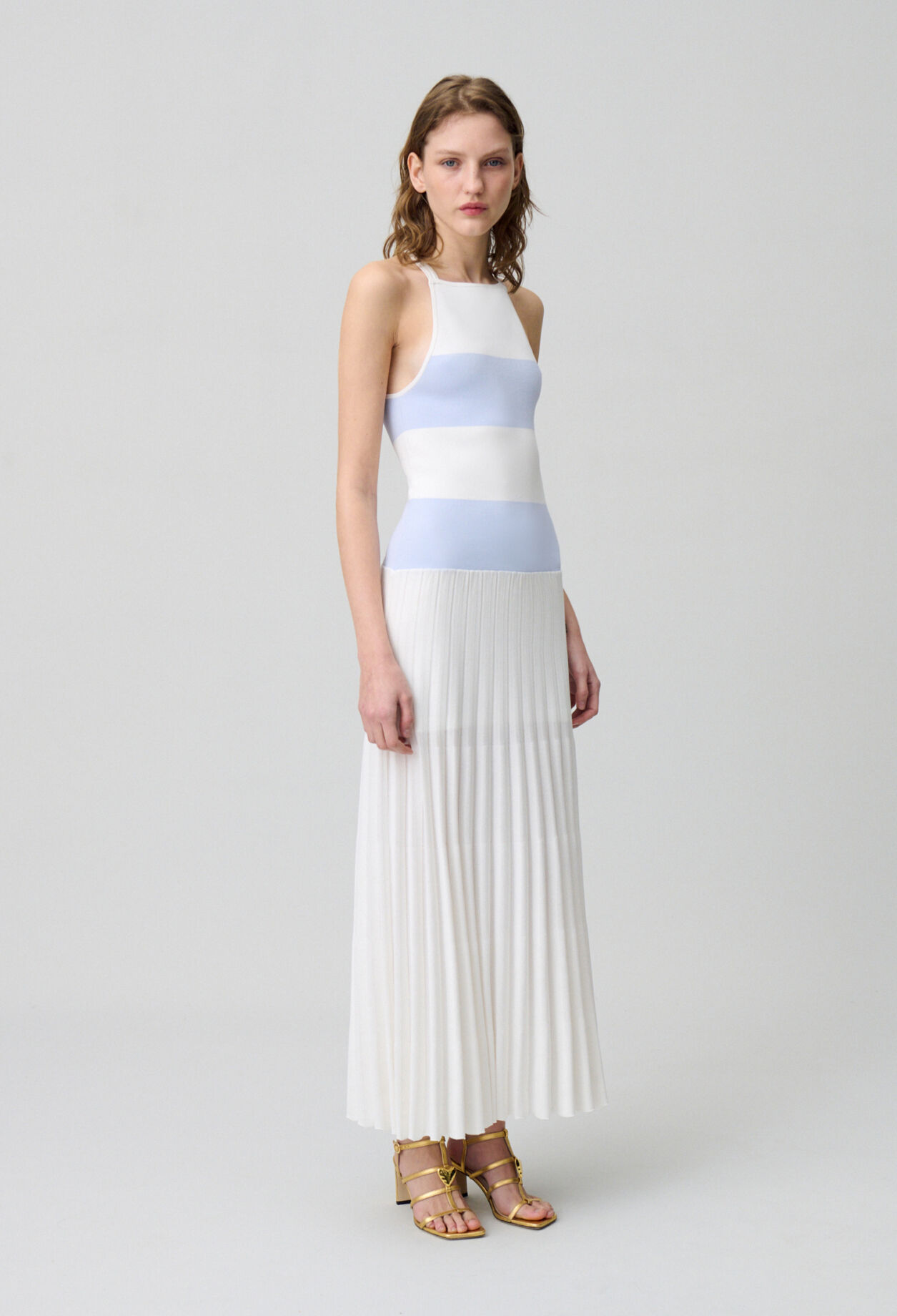 Robe longue en maille