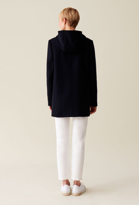 Manteau capuche marine