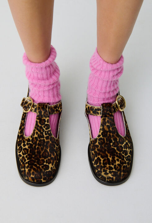 Leopard Leather Baby Shoes
