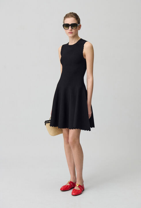 Skater Dress in Fine Knit Fabric