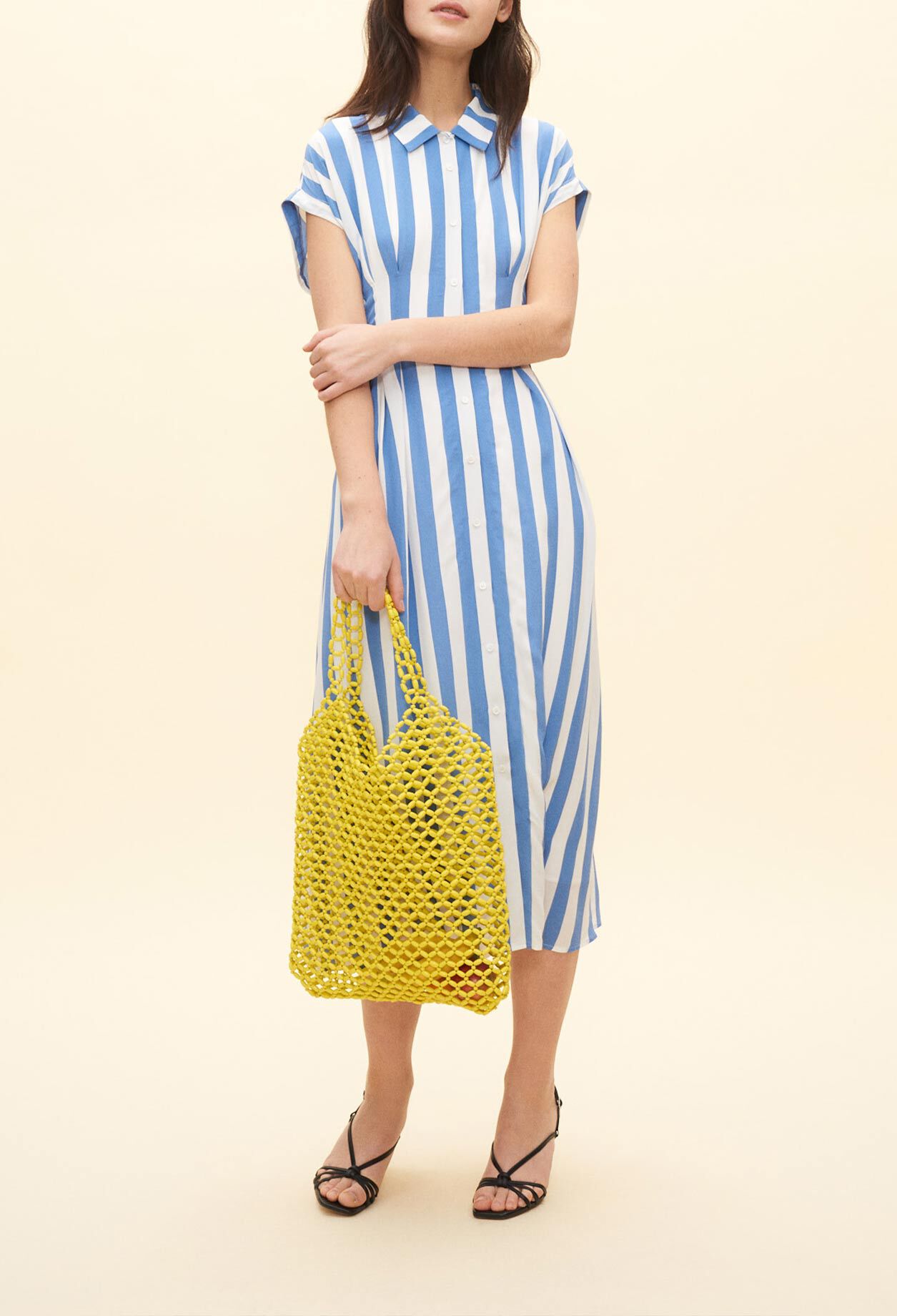 Robe chemise à rayures