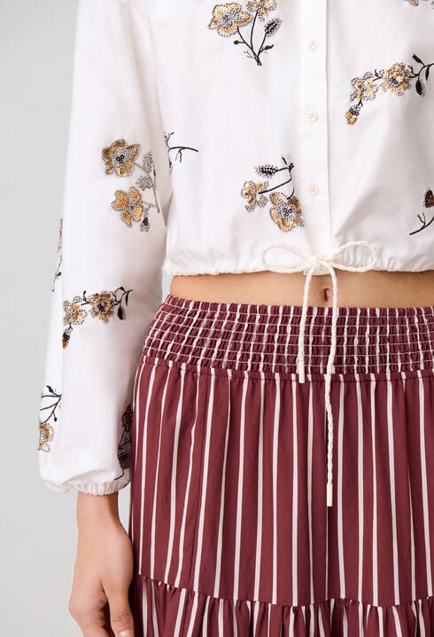 Chemise fleurs et sequins