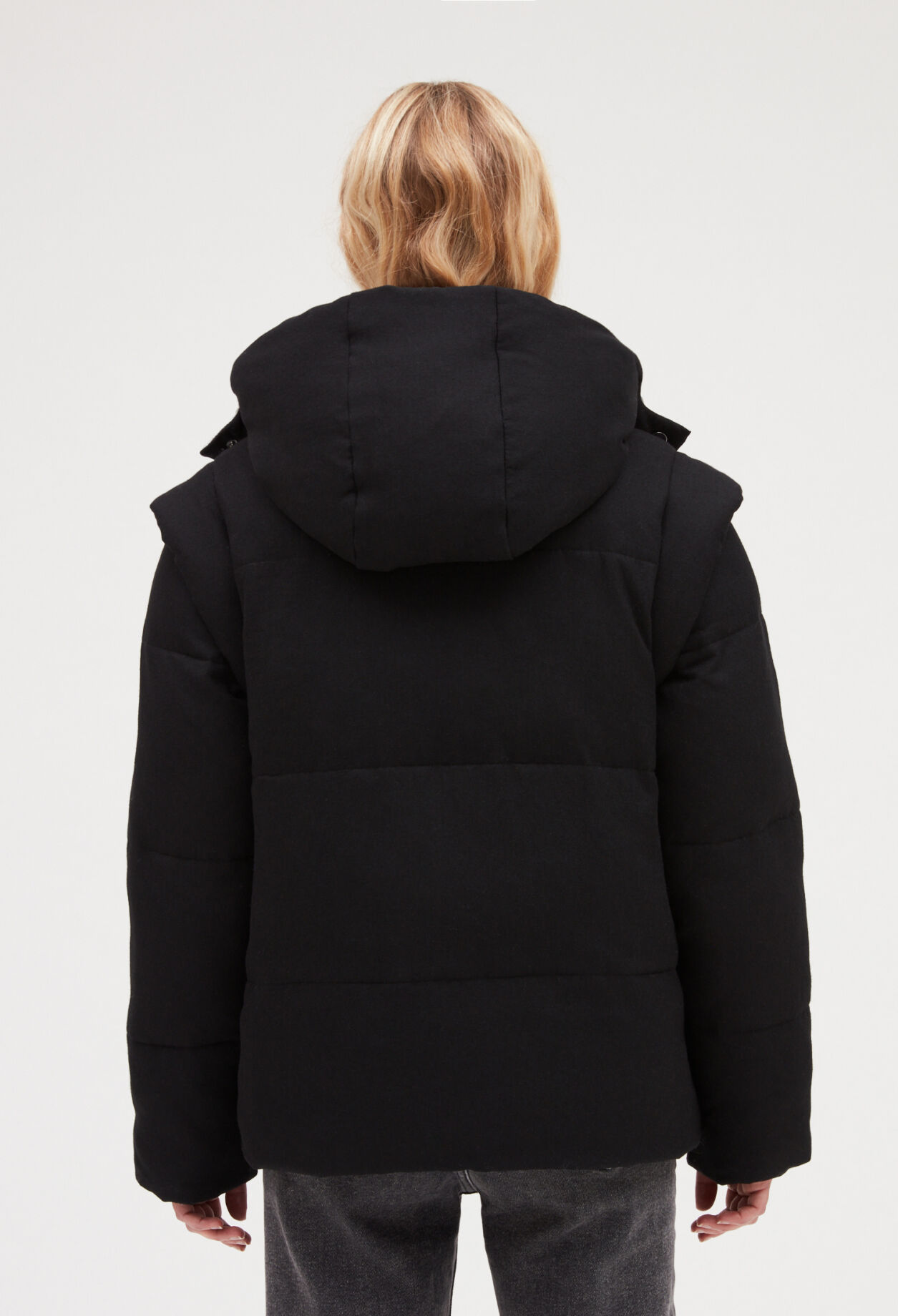 Two tone reversible puffer jacket
