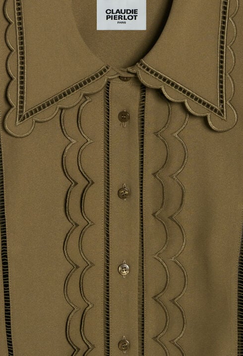 Sleeveless scalloped shirt