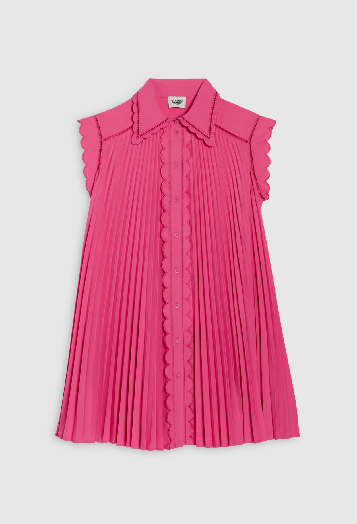 Robe courte plissée