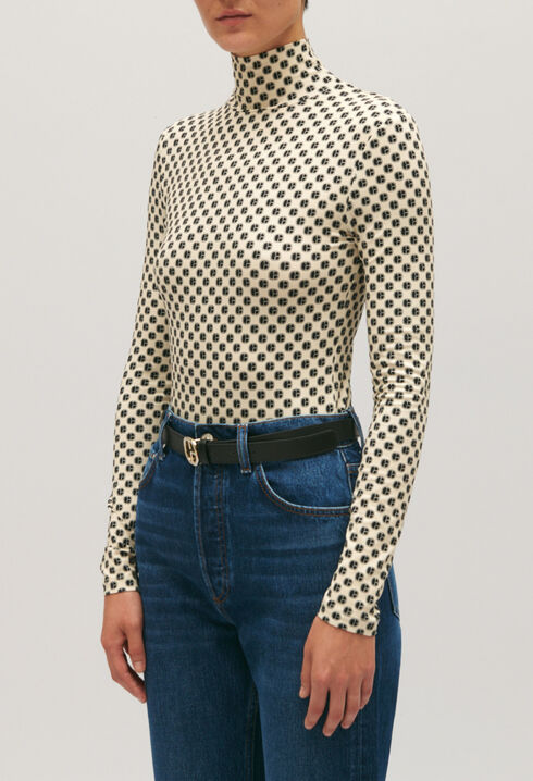 Pull imprimé monogramme CP