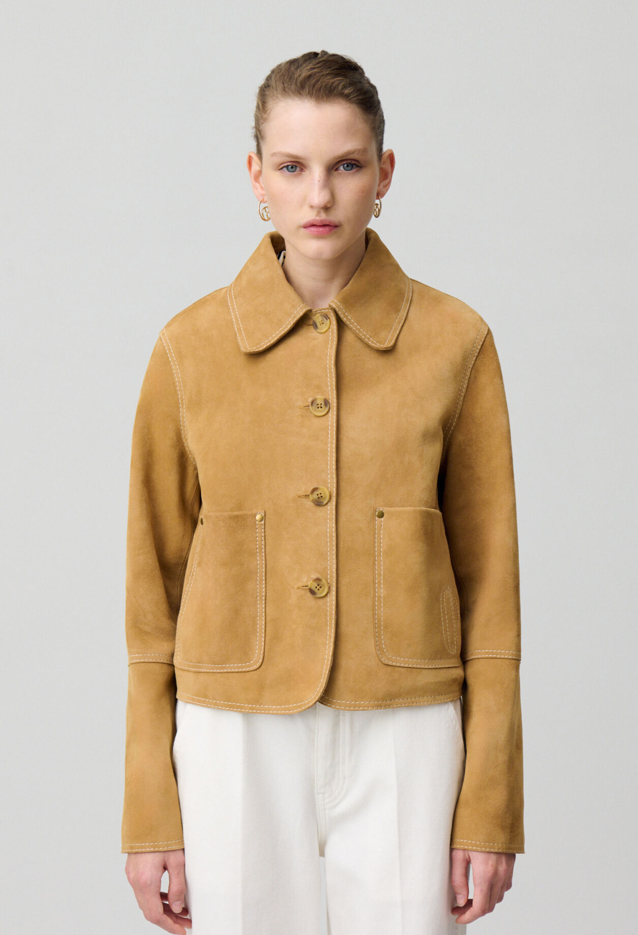 Veste en cuir suède