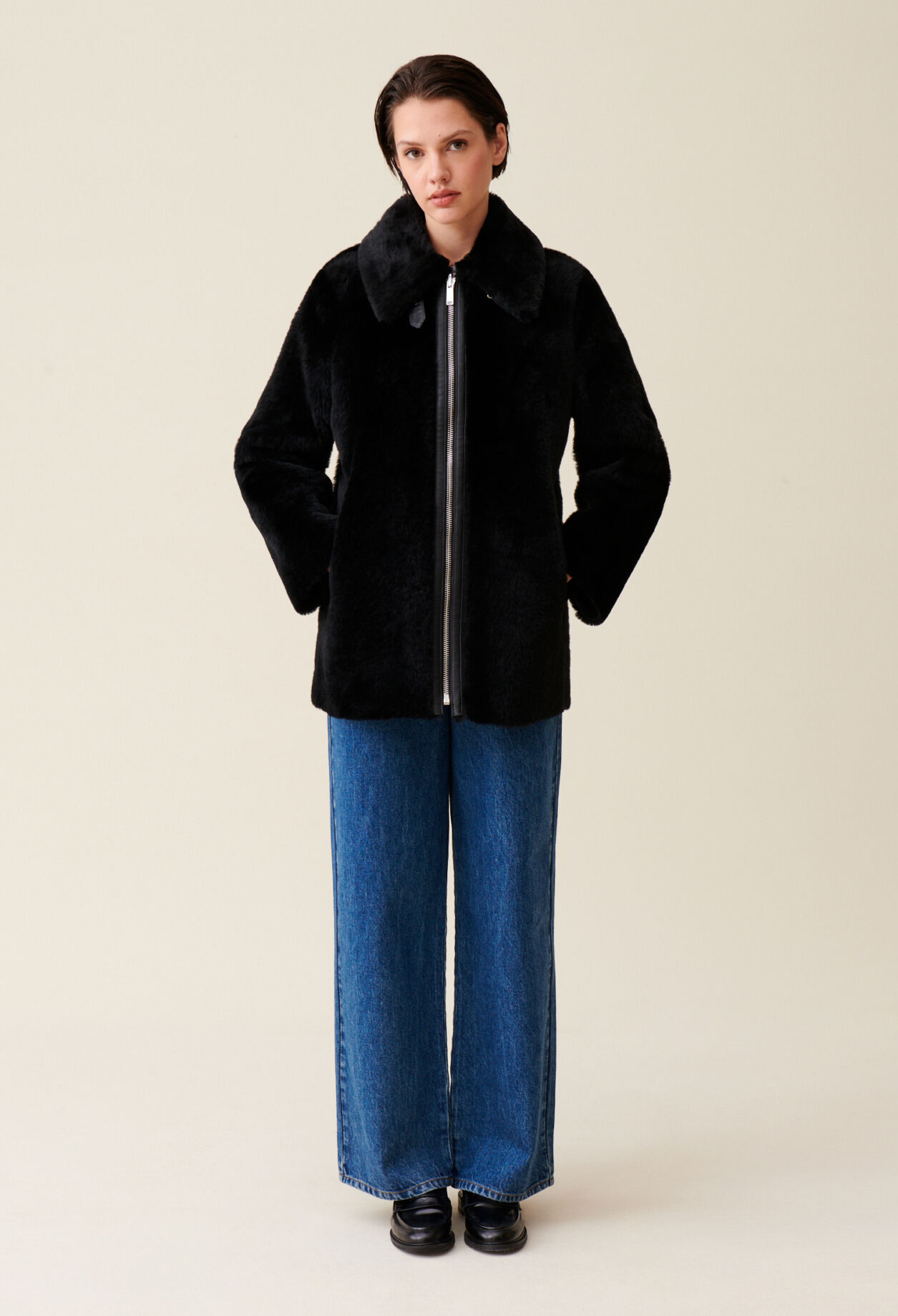 Zipped coat