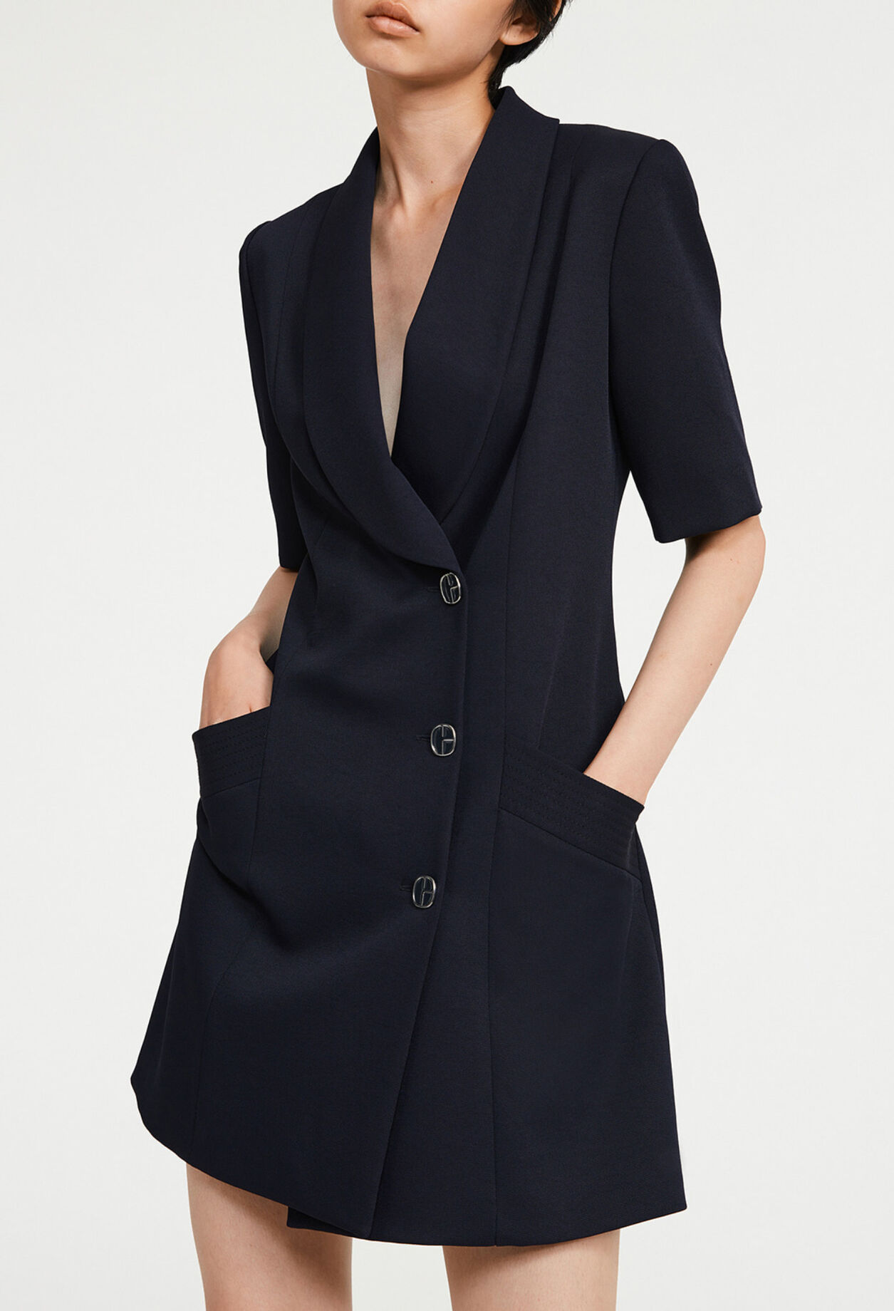 Navy wrap dress