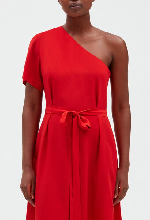 Asymmetric midi dress