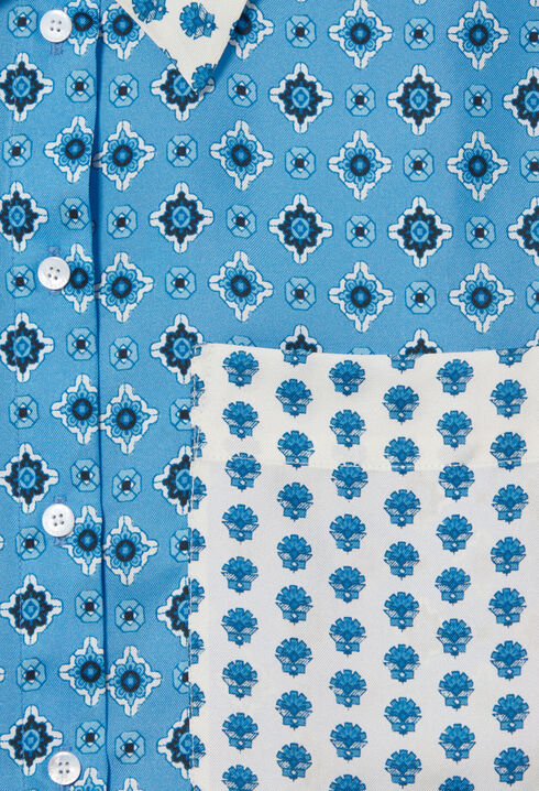 Chemise droite en soie