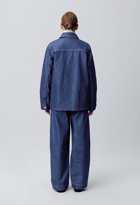 Veste denim droite