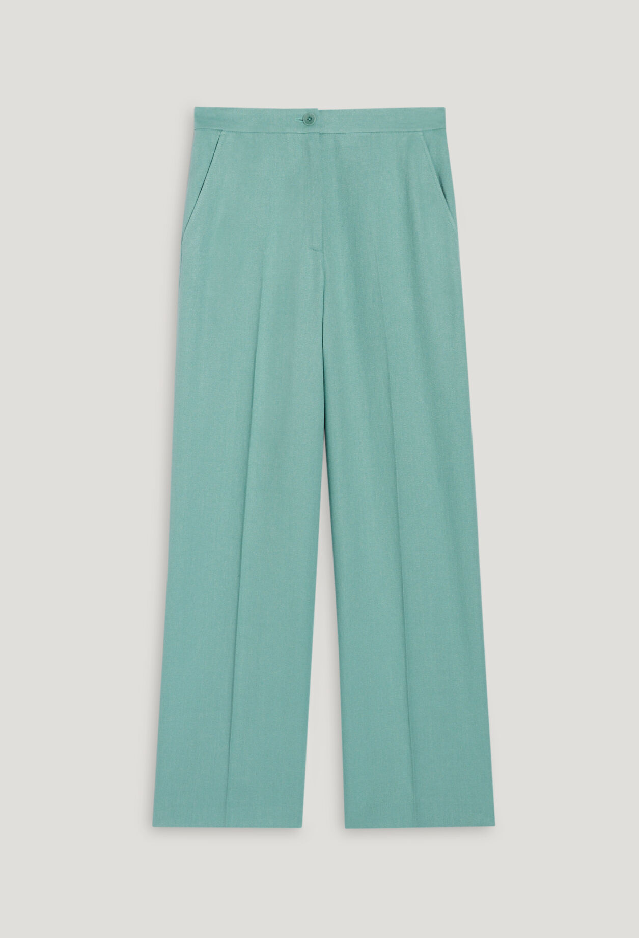 Linen blend suit trousers