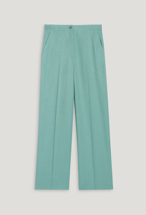 Linen blend suit trousers