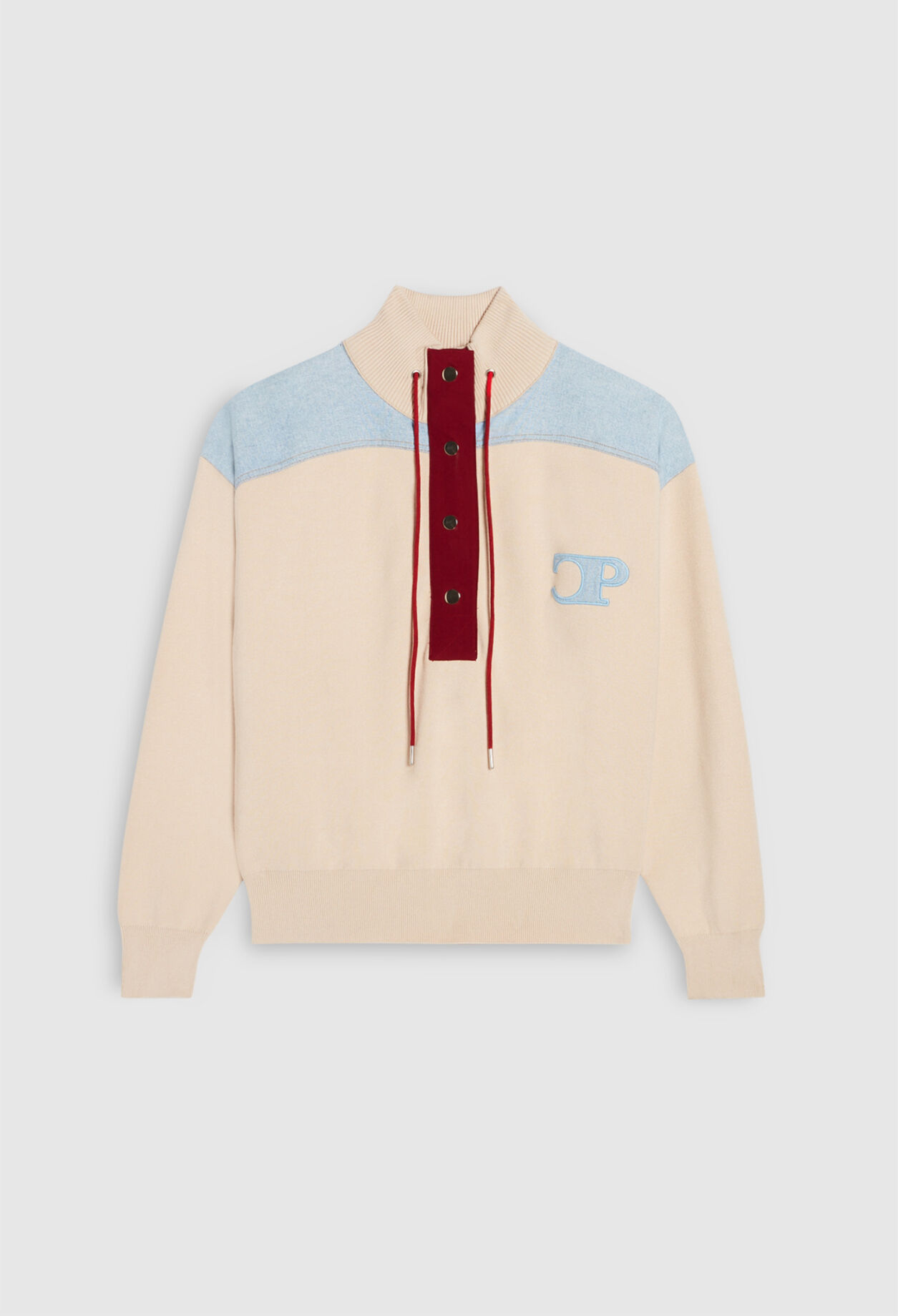 Sweatshirt maille et denim