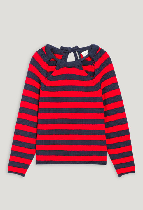 Two-tone striped jumper