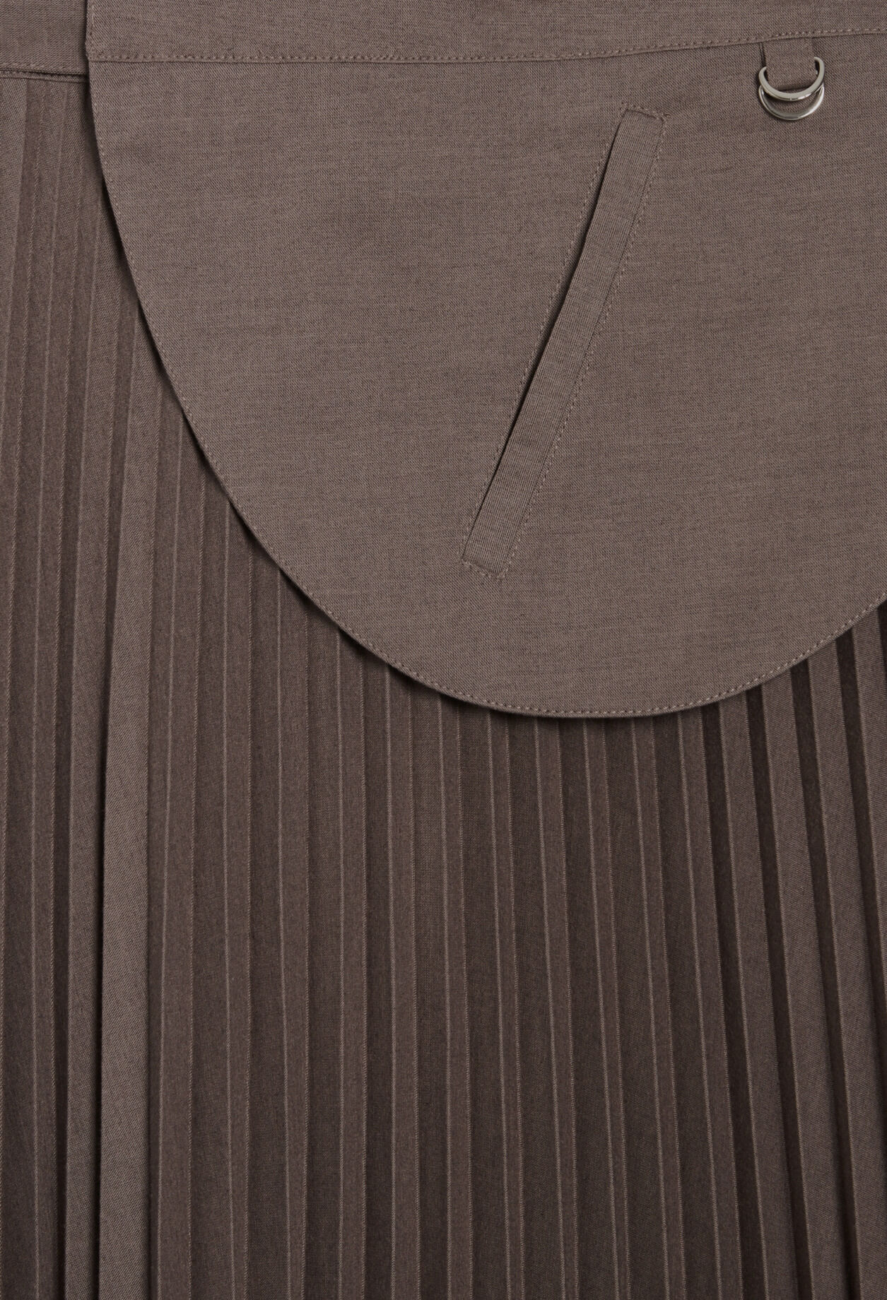 Jupe midi plissée marron glacé