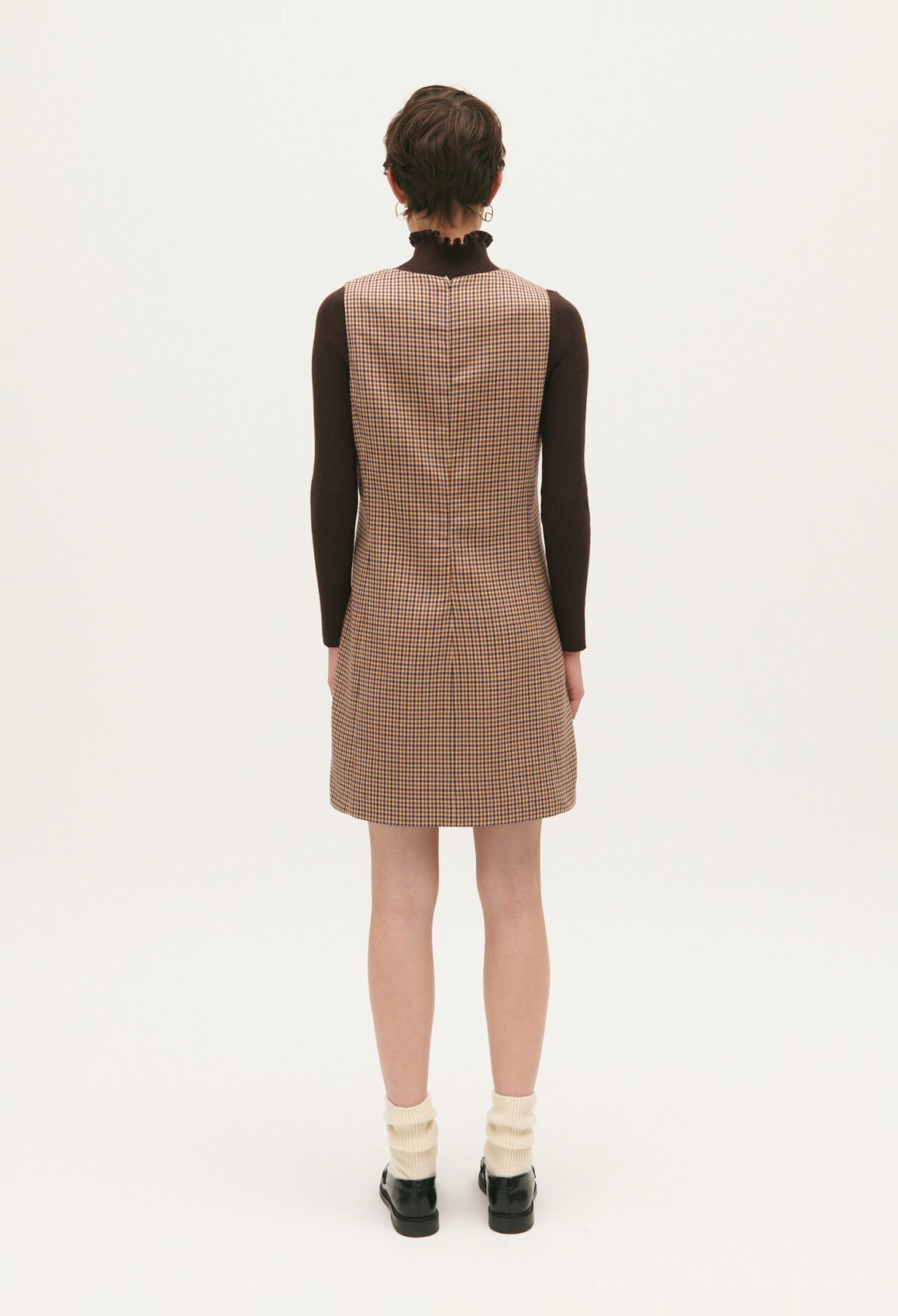 Camel print short dress