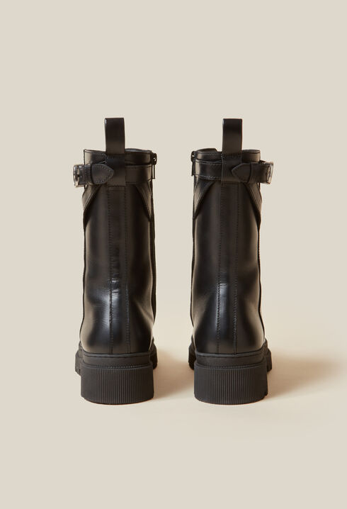 Bottines hautes rangers cuir 