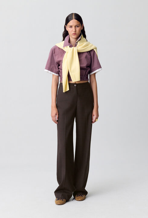 Straight Wool Trousers