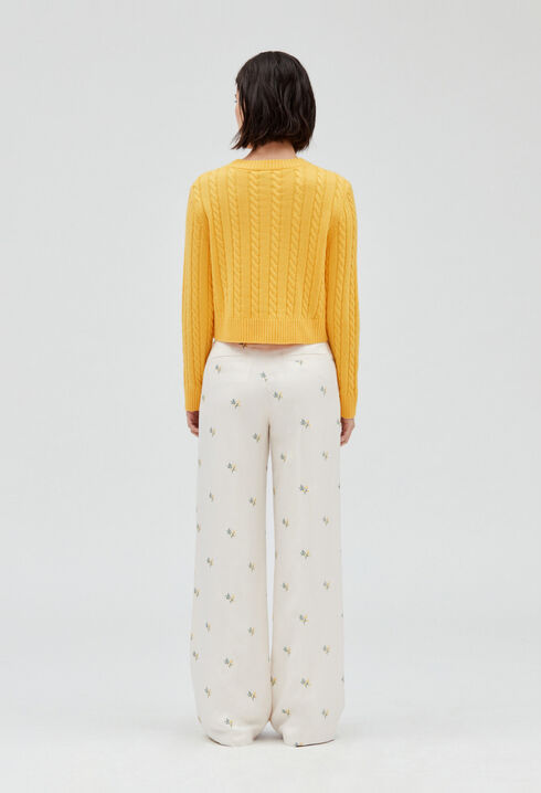 Pantalon broderie mimosa