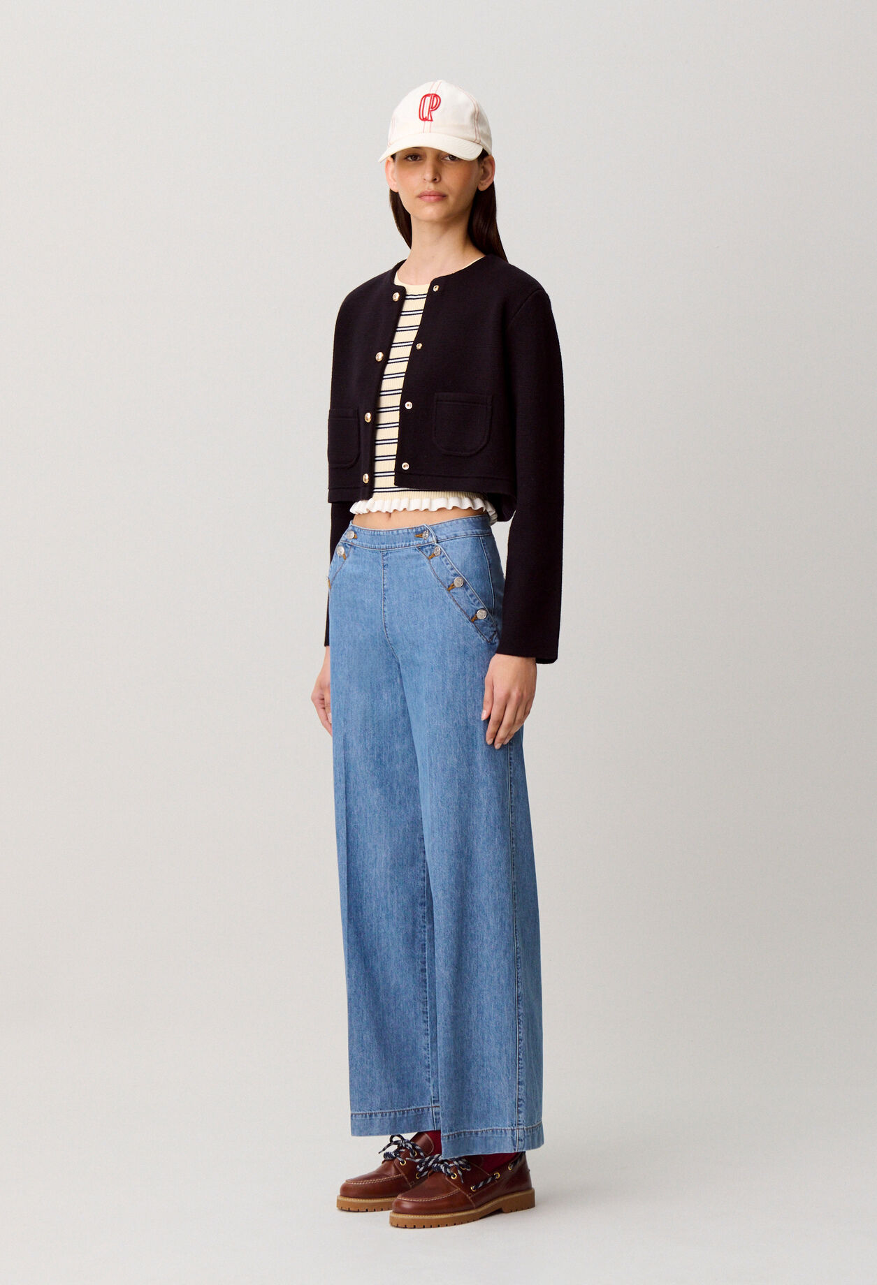 Jean &agrave; pont denim