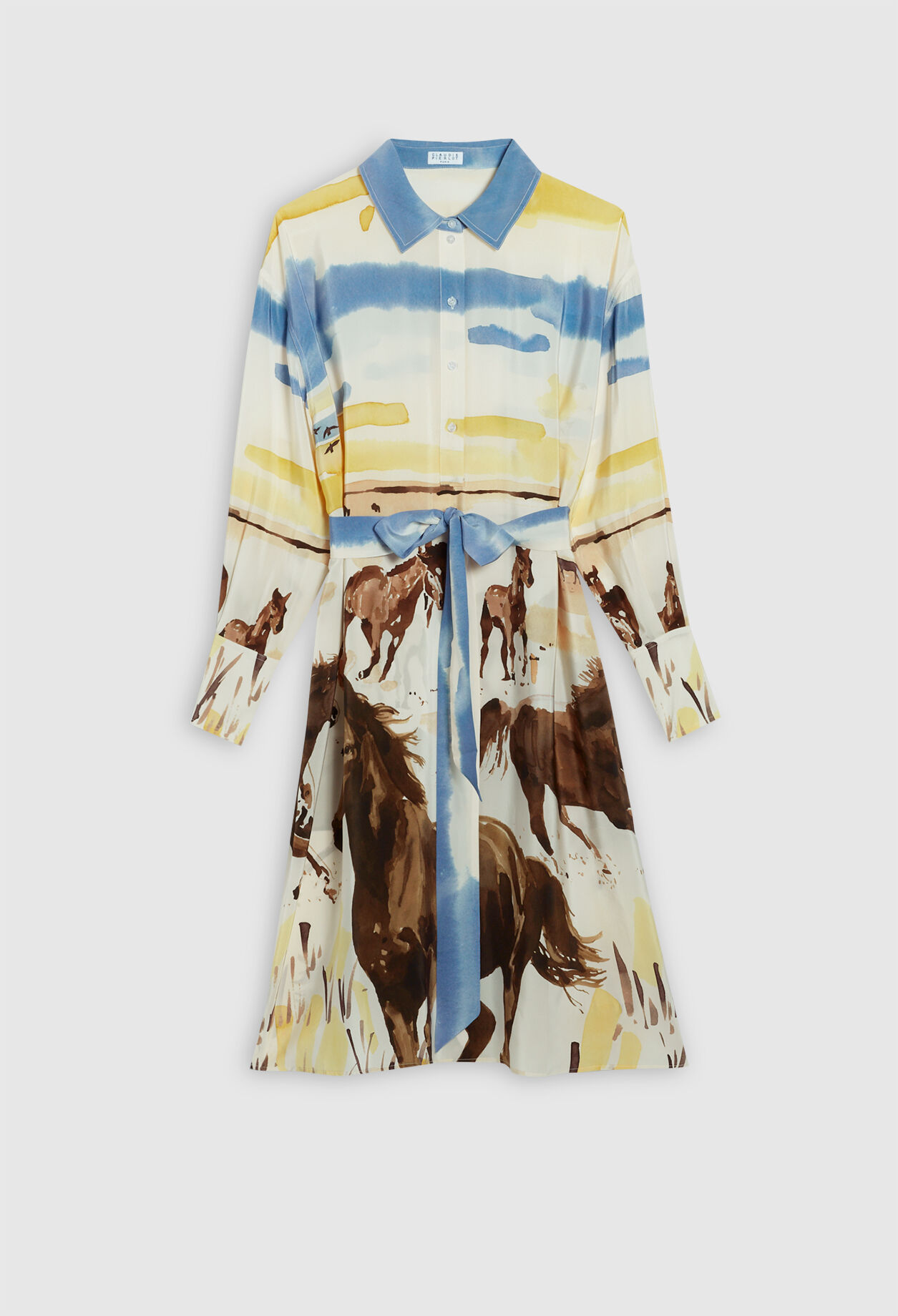 Robe en soie imprimée