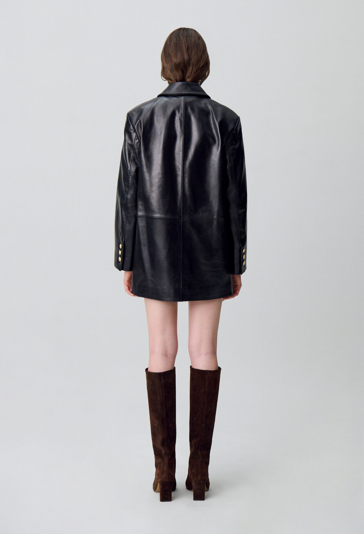 Veste large cuir