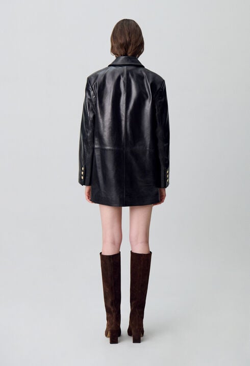 Veste large cuir