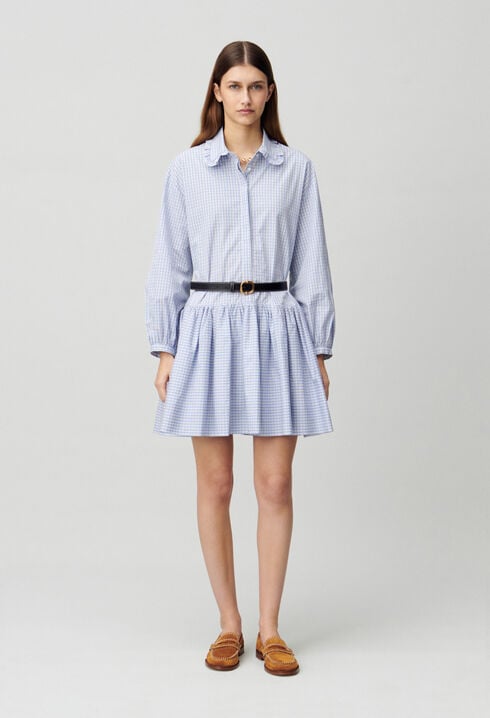 Robe babydoll à carreaux