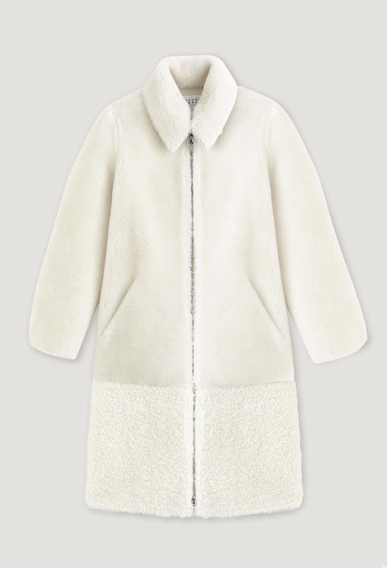 White mid-length coat