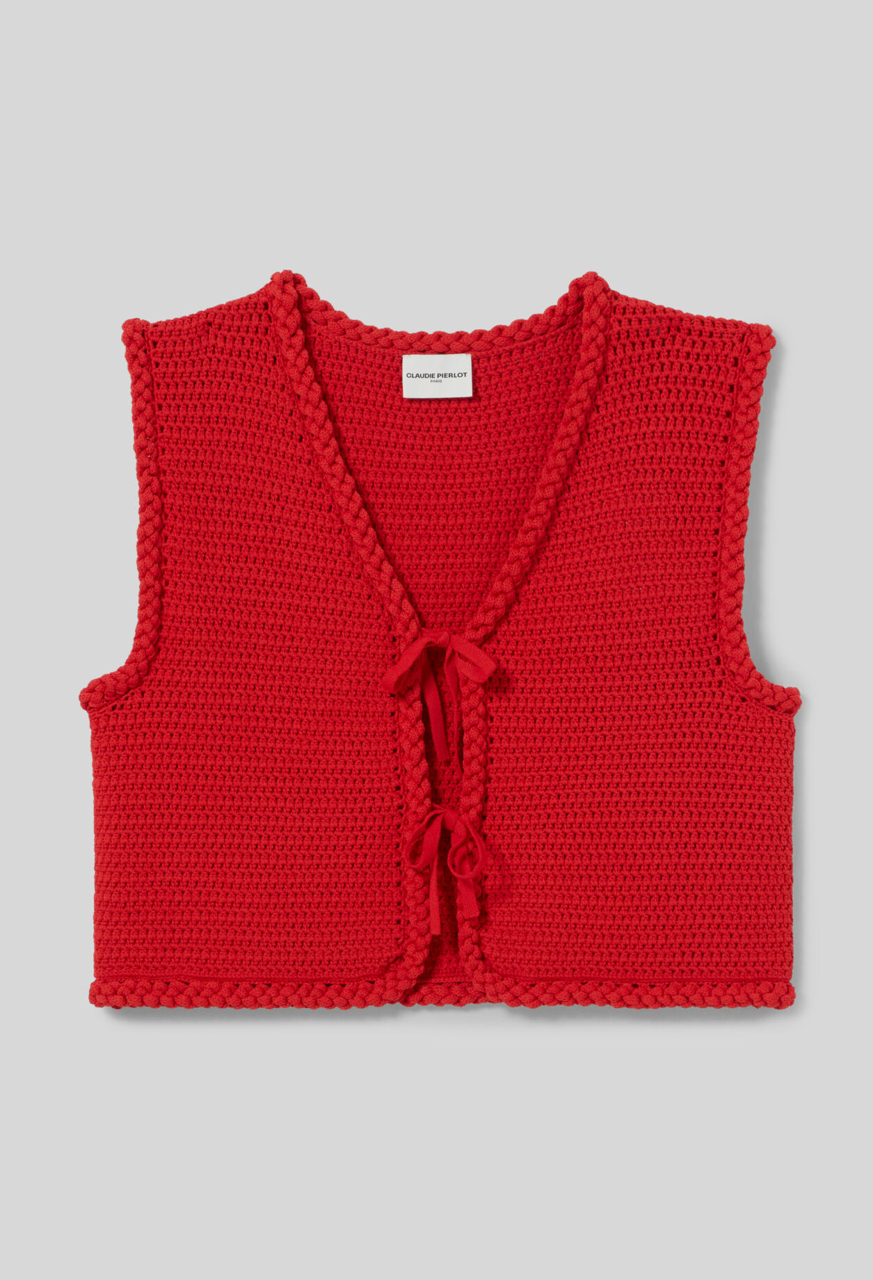 Cardigan en crochet sans manches