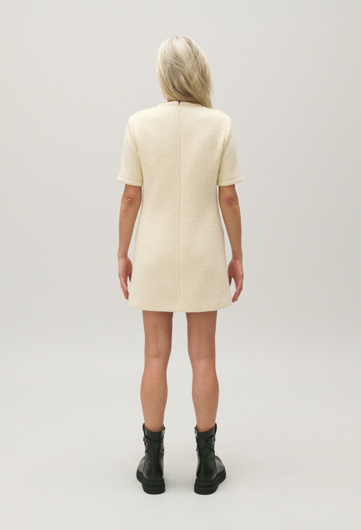 Ivory tweed short dress