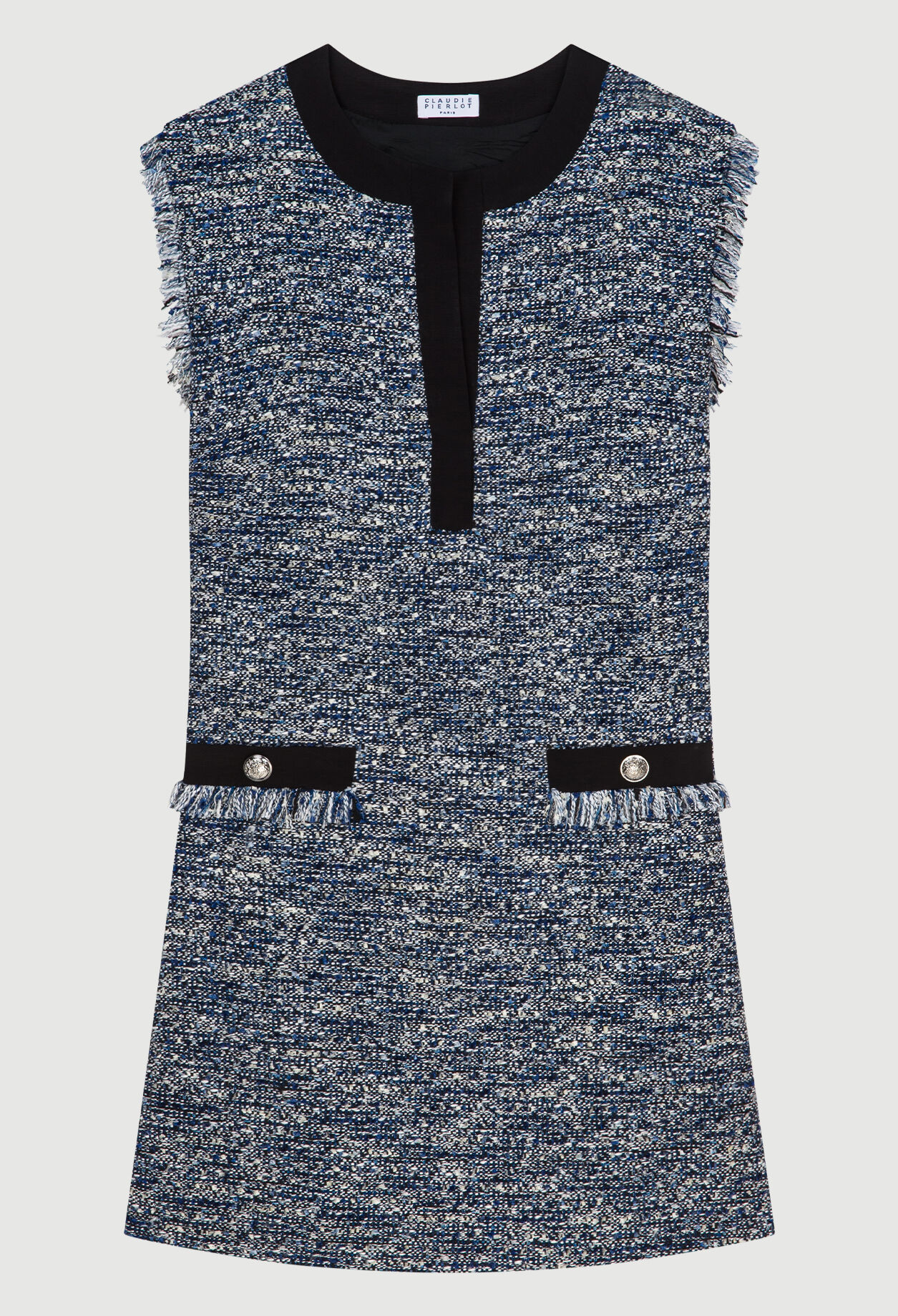 Robe tweed sans manches