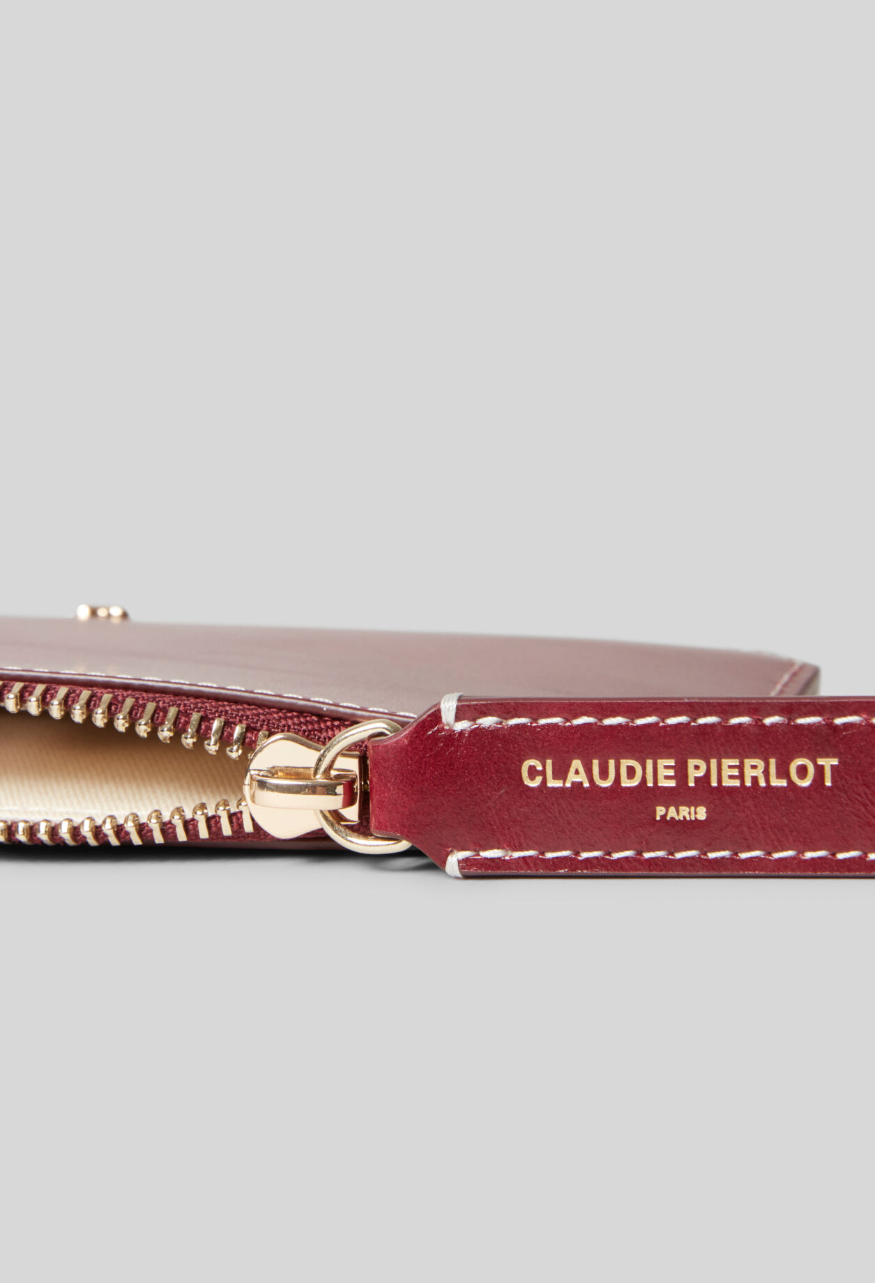 Porte carte cuir coeur doré