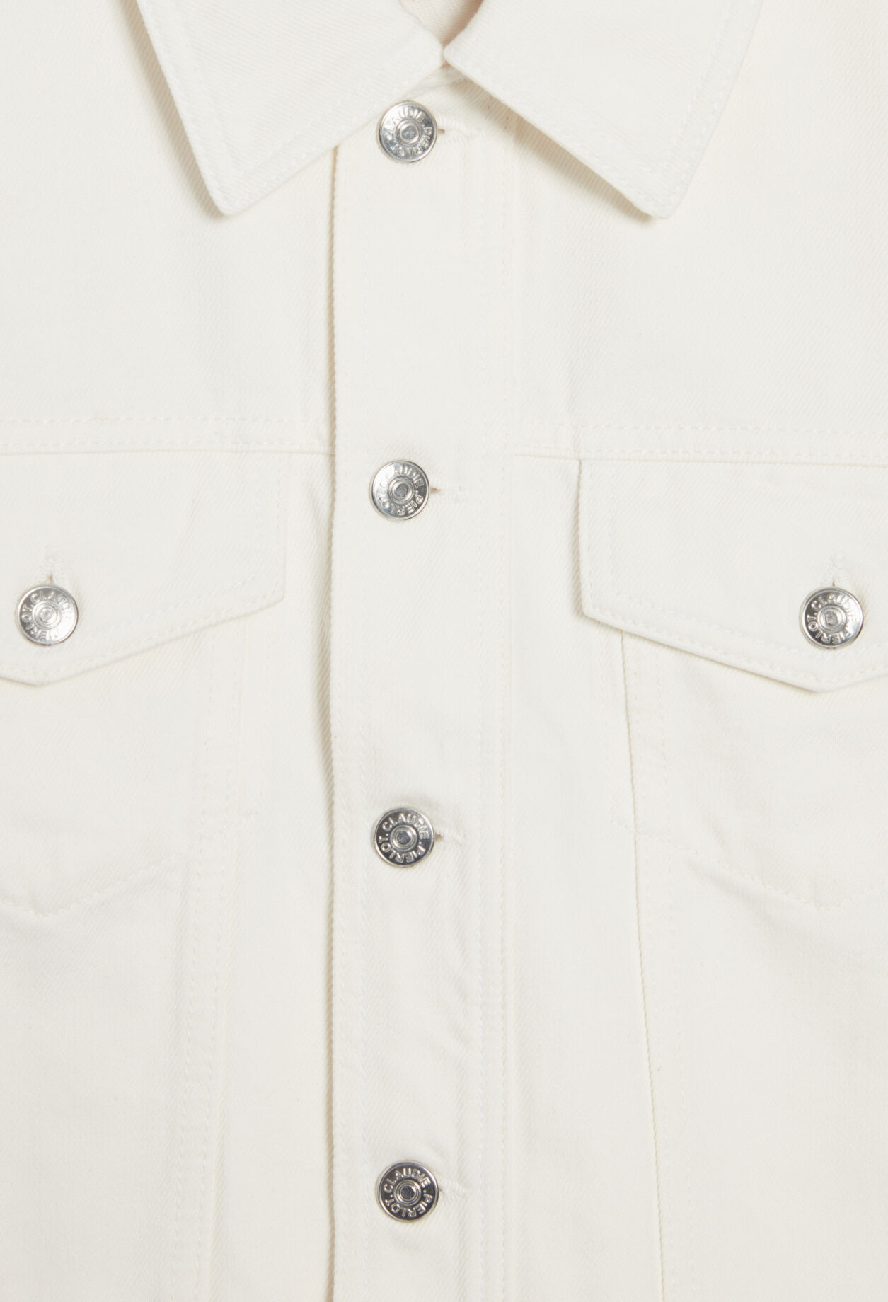Veste droite jean écru