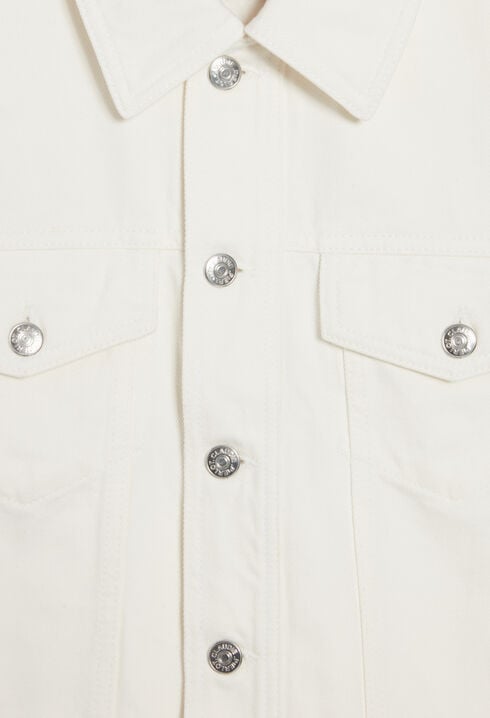 Veste droite jean écru