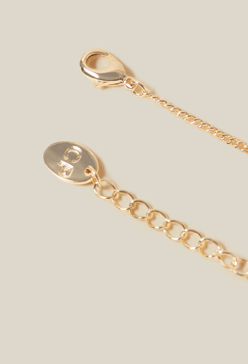 Collier pendentif monogramme doré
