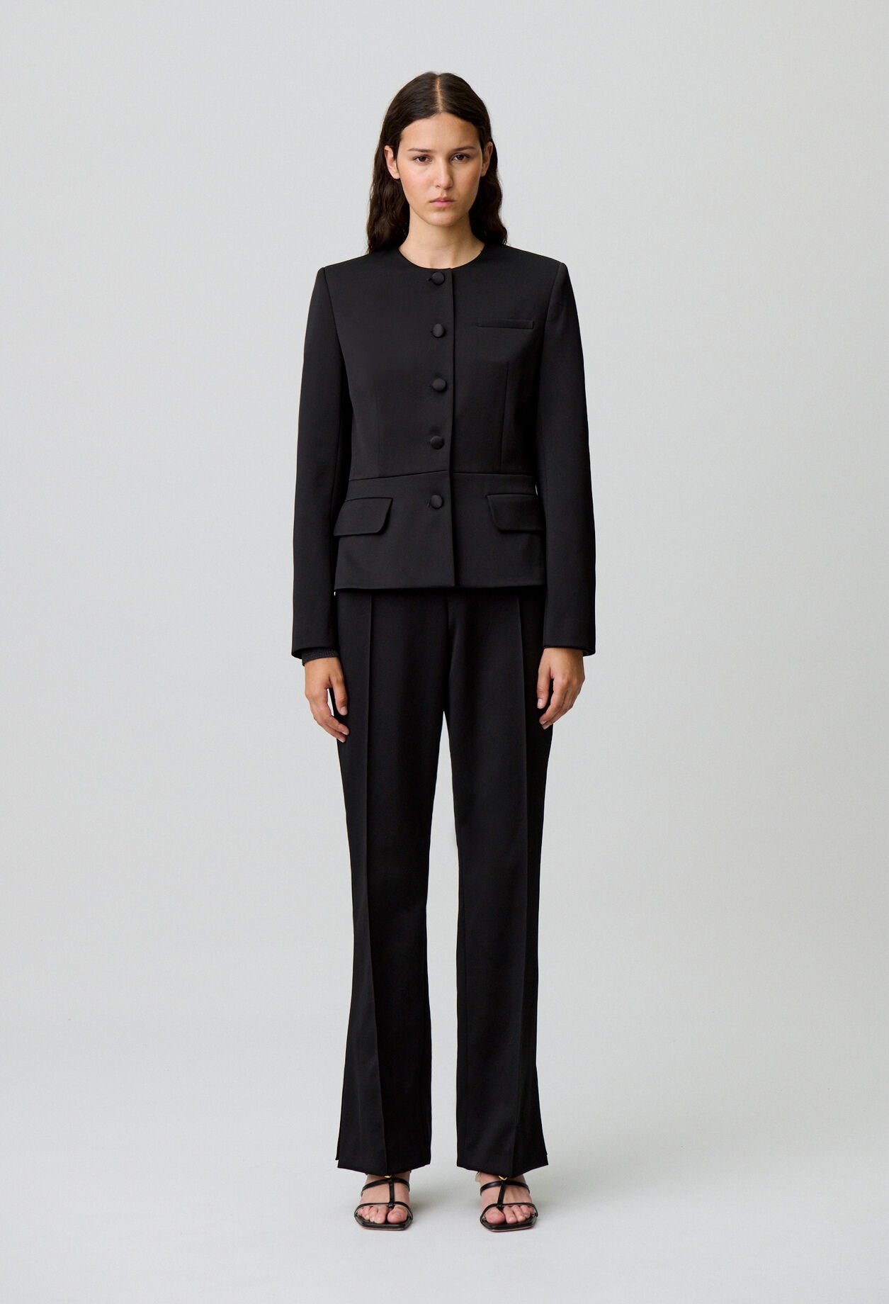 Pantalon droit satiné