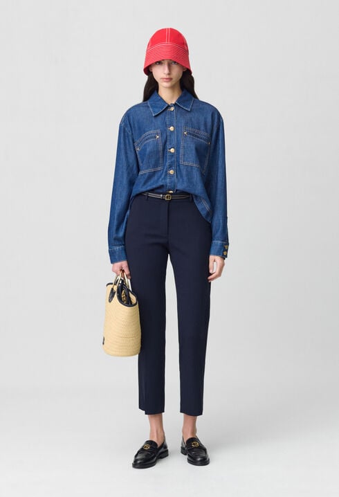 Pantalon tailleur cigarette