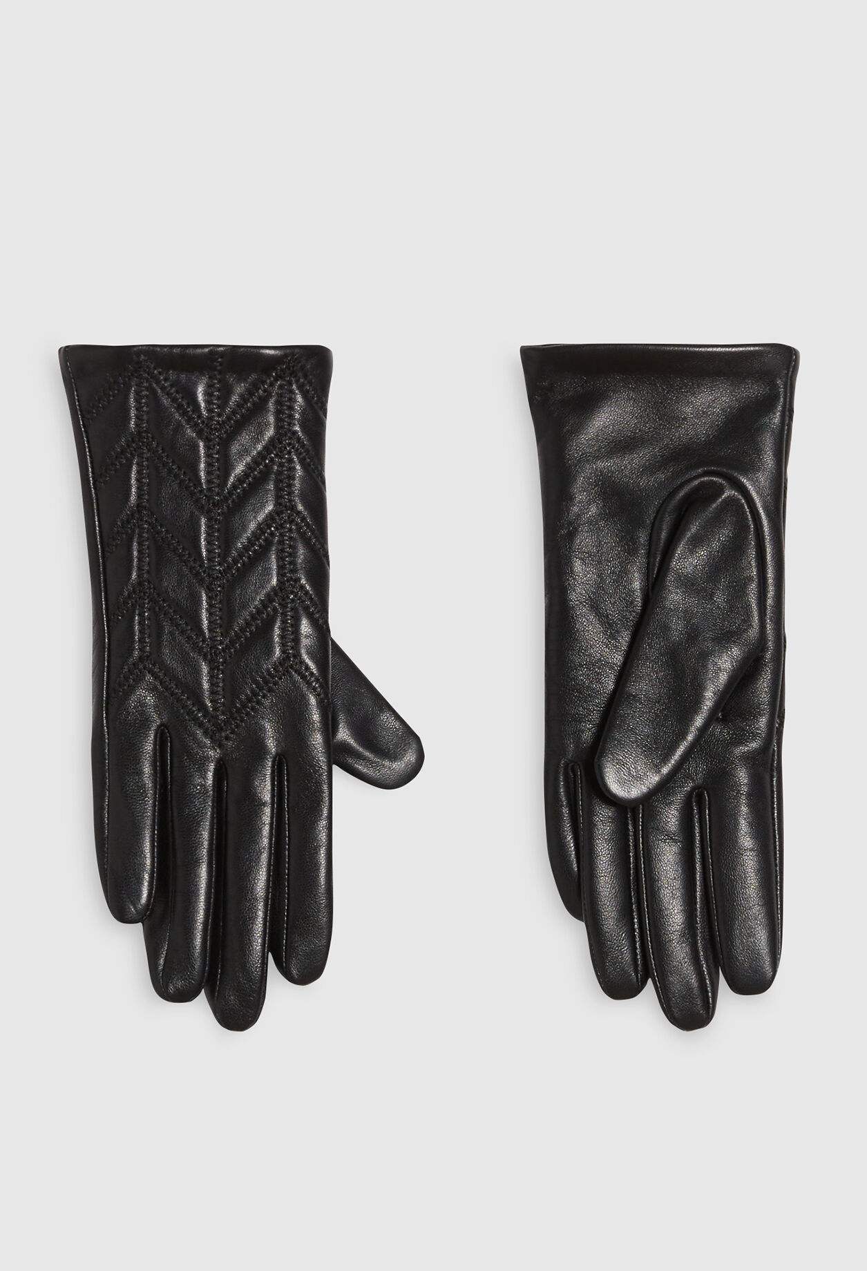 Gants cuir matelassé