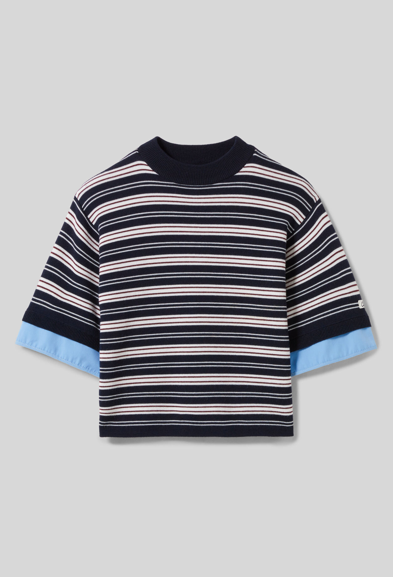 Top maille fine rayures