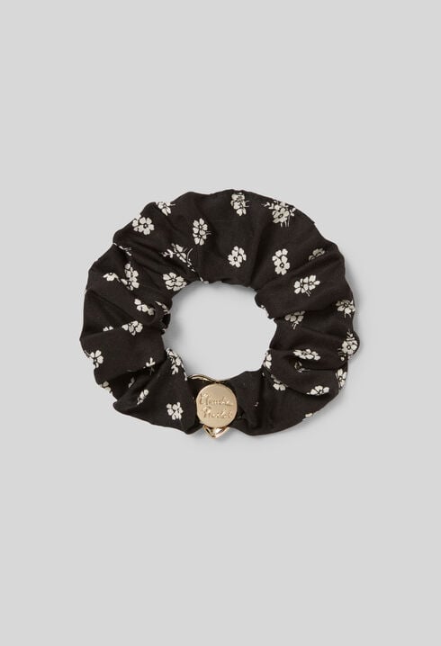 Chouchou fleurs bijou coeur